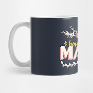 Homeschool Mama Flower Frame Mug